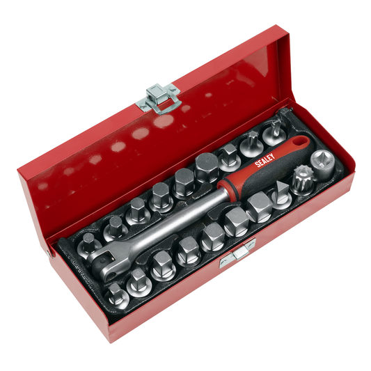 Sealey AK759 Oil Drain Plug Key Set 3/8"Sq Drive 20pc
