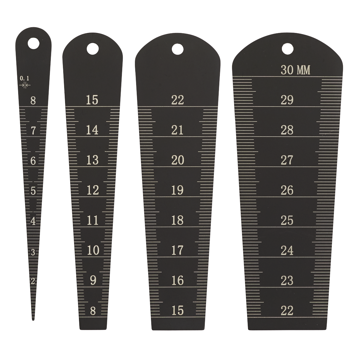 Sealey AK75TPG Taper Bore Gauge 1-30mm 4pc