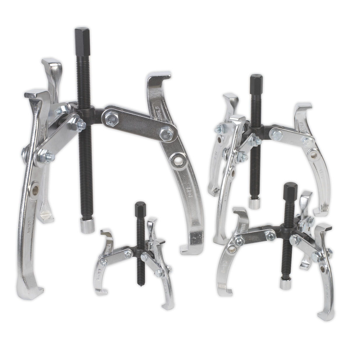 Sealey AK79 Reversible Triple Leg Puller Set 4pc