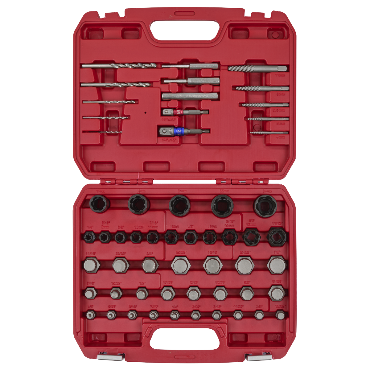 Sealey AK8156 Master Nut, Bolt & Screw Extractor Set 56pc