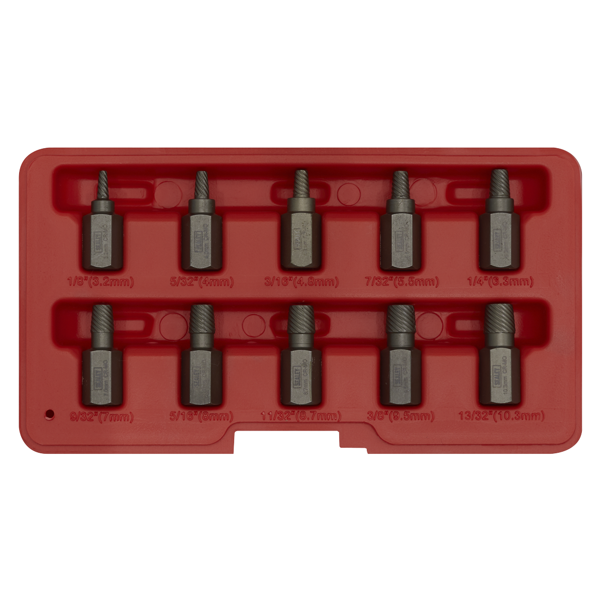 Sealey AK8181 Multi-Spline Screw Extractor Set 10pc
