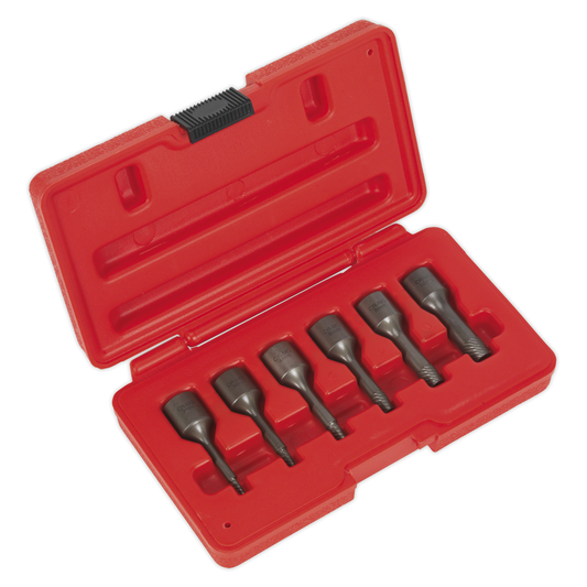 Sealey AK8185 Screw Extractor Set 3/8"Sq Drive 6pc