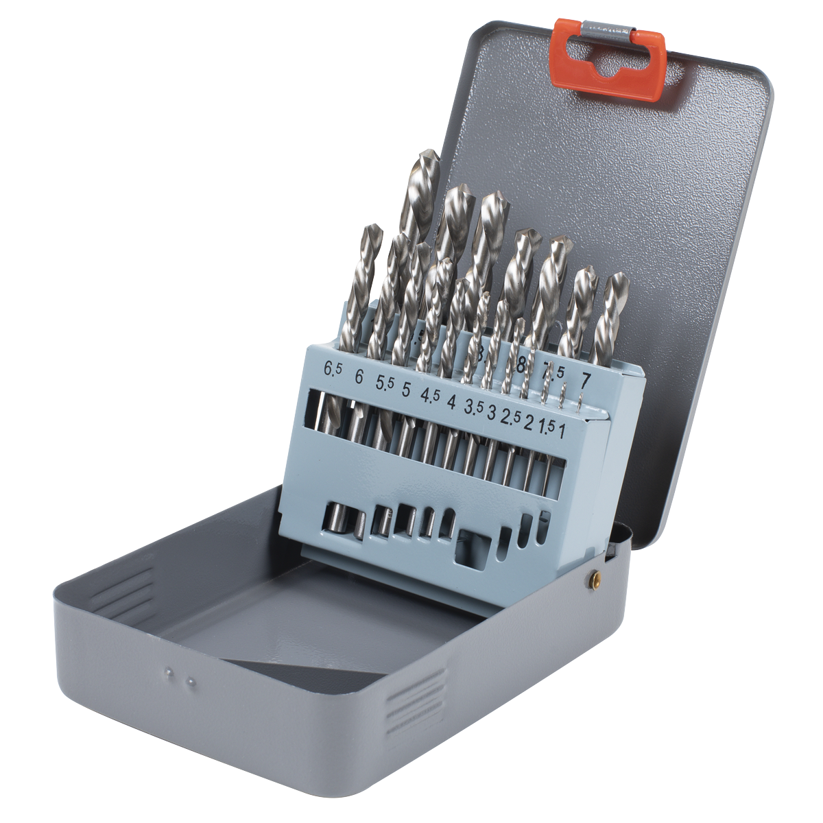 Sealey AK8190 Left-Hand Spiral Drill Bit Set 19pc