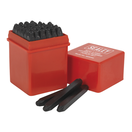 Sealey AK8296 Letter & Number Punch Set 2.5mm 36pc