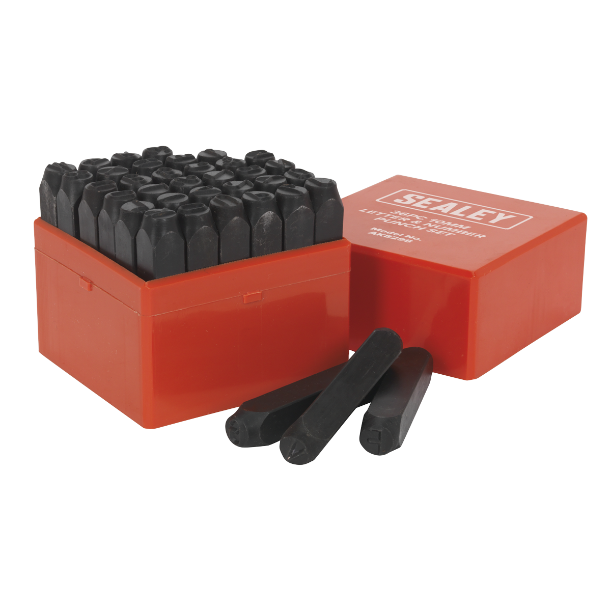 Sealey AK8298 Letter & Number Punch Set 10mm 36pc