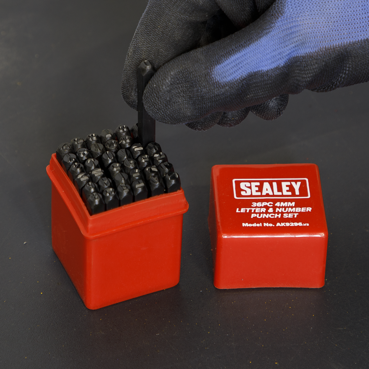 Sealey AK9296 Letter & Number Punch Set 4mm 36pc