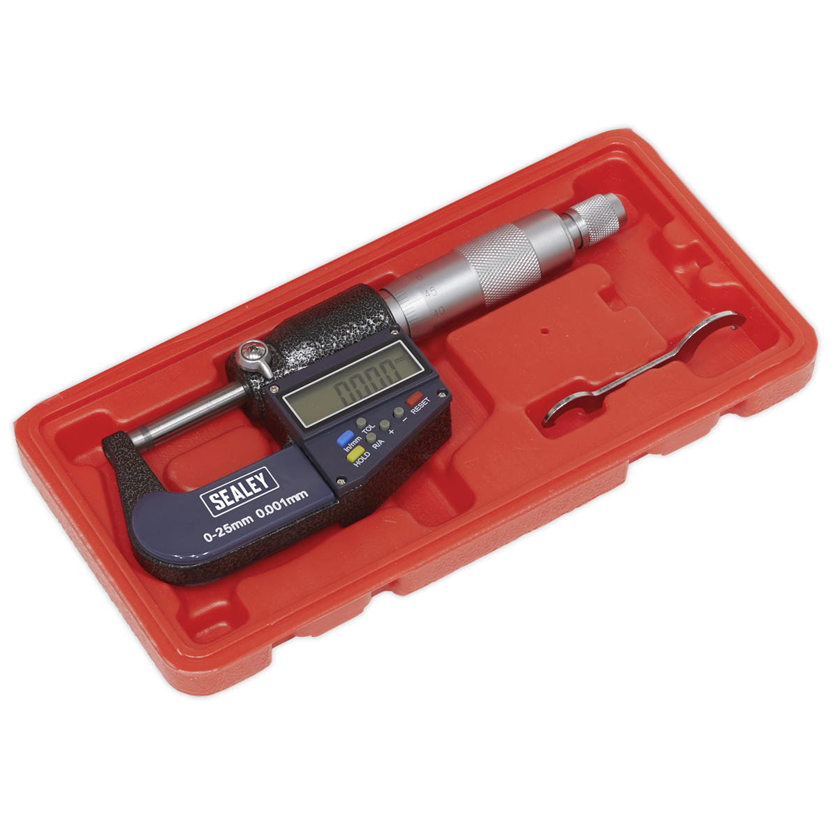 Sealey AK9635D Digital External Micrometer 0-25mm(0-1")