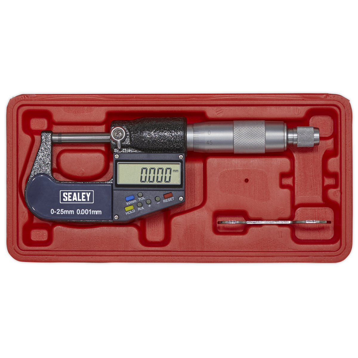 Sealey AK9635D Digital External Micrometer 0-25mm(0-1")