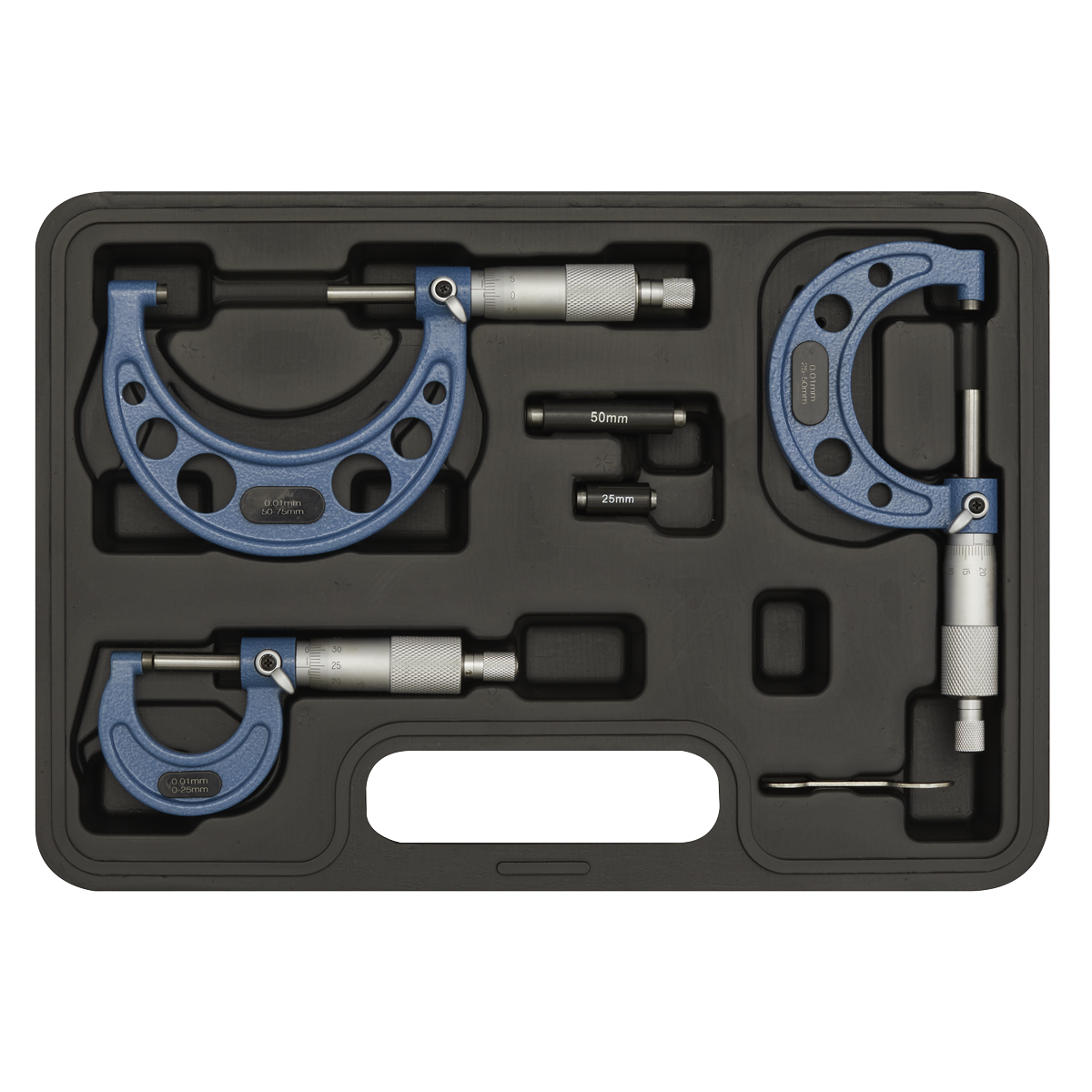Sealey AK9651M External Micrometer Set 3pc