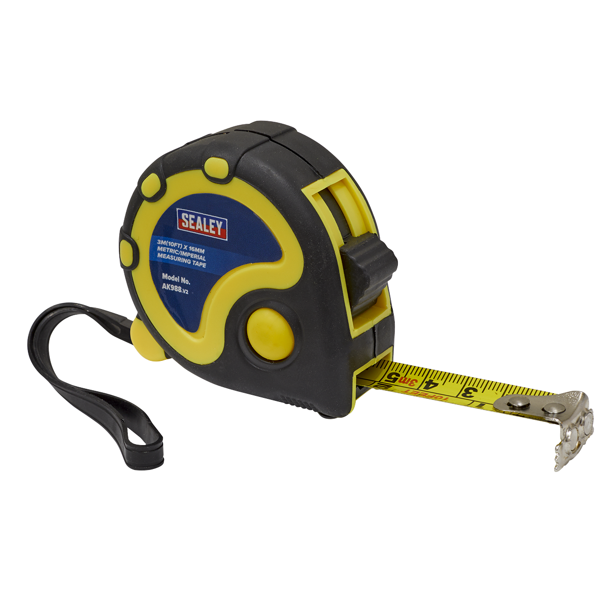 Sealey AK988 Metric/Imperial Rubber Tape Measure 3m(10ft) x 16mm