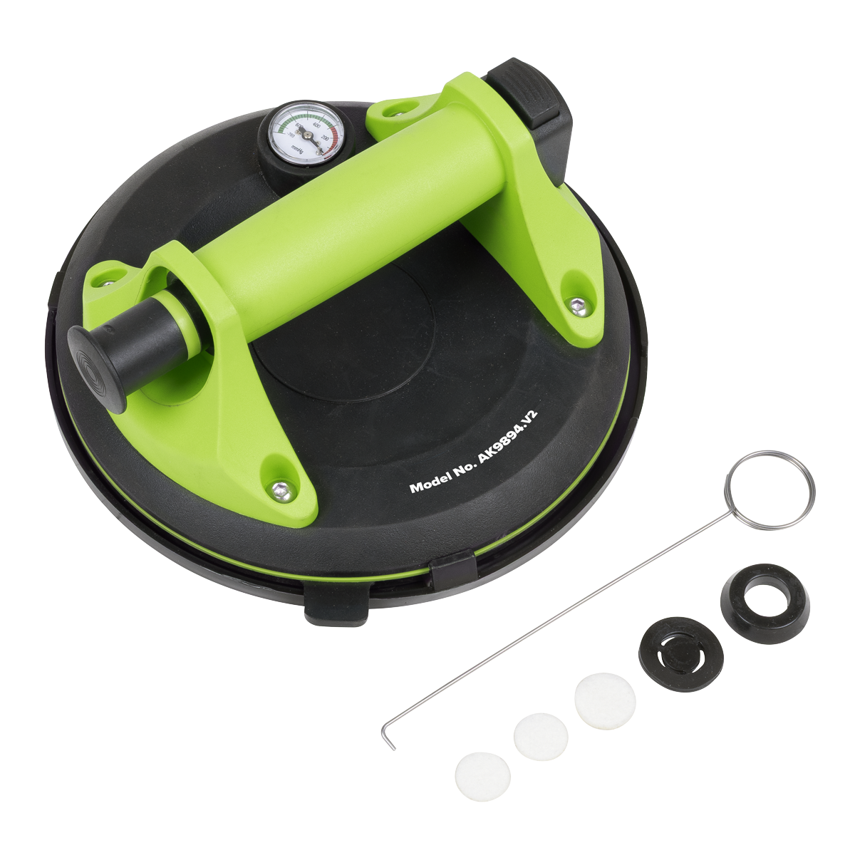 Sealey AK9894 Heavy Lift Suction Cup with Vacuum Grip Pressure Gauge