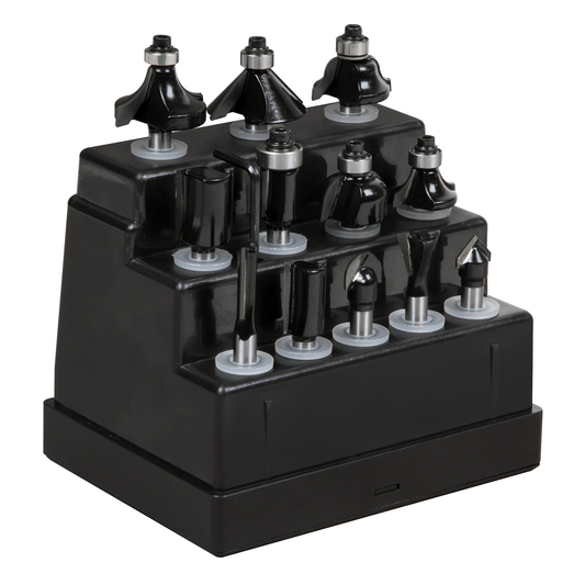 Sealey AK9912 Router Bit Set 1/4" Shank 12pc