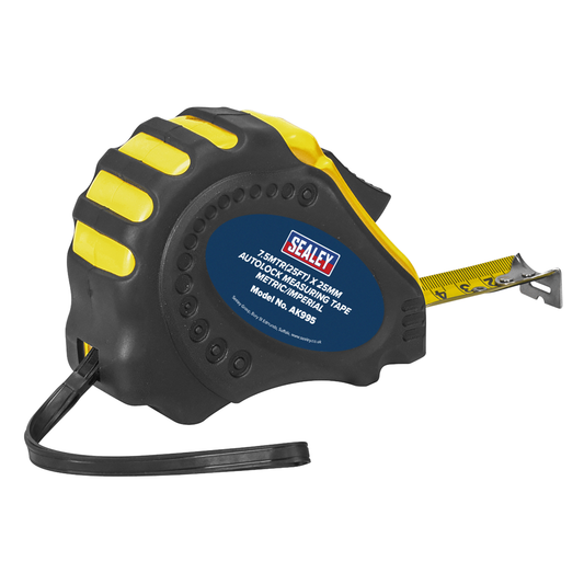 Sealey AK995 Metric/Imperial Auto Lock Tape Measure 7.5m(25ft) x 25mm