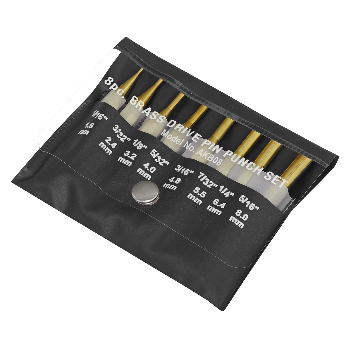 Sealey AKB08 Brass Pin Punch Set 8pc