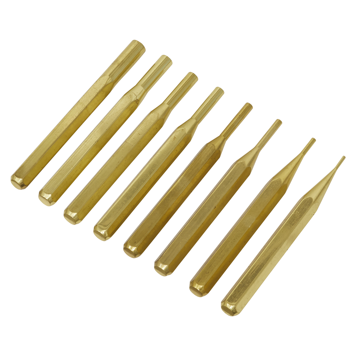 Sealey AKB08 Brass Pin Punch Set 8pc