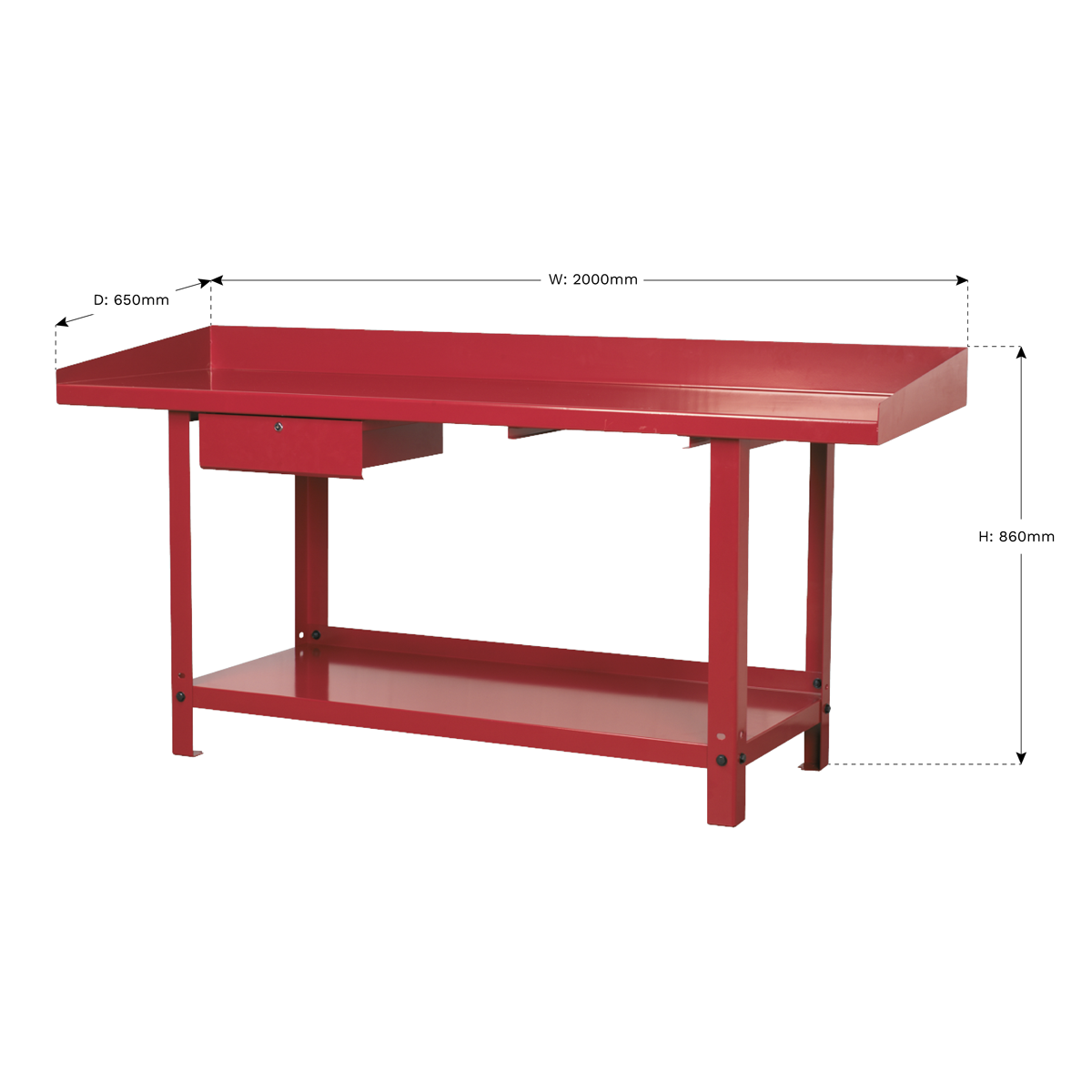 Sealey AP1020 Steel Workbench with Drawer 2m