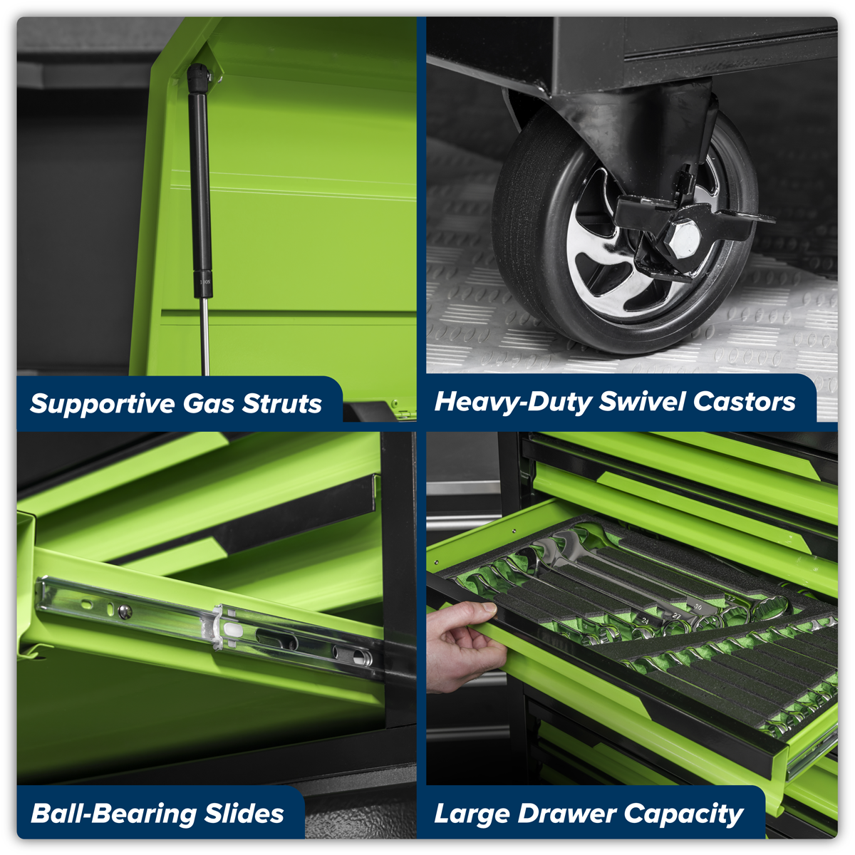 Sealey AP1080HVG Superline Pro® Topchest & Rollcab Combination 12 Drawer & 1 Door Cupboard - Green