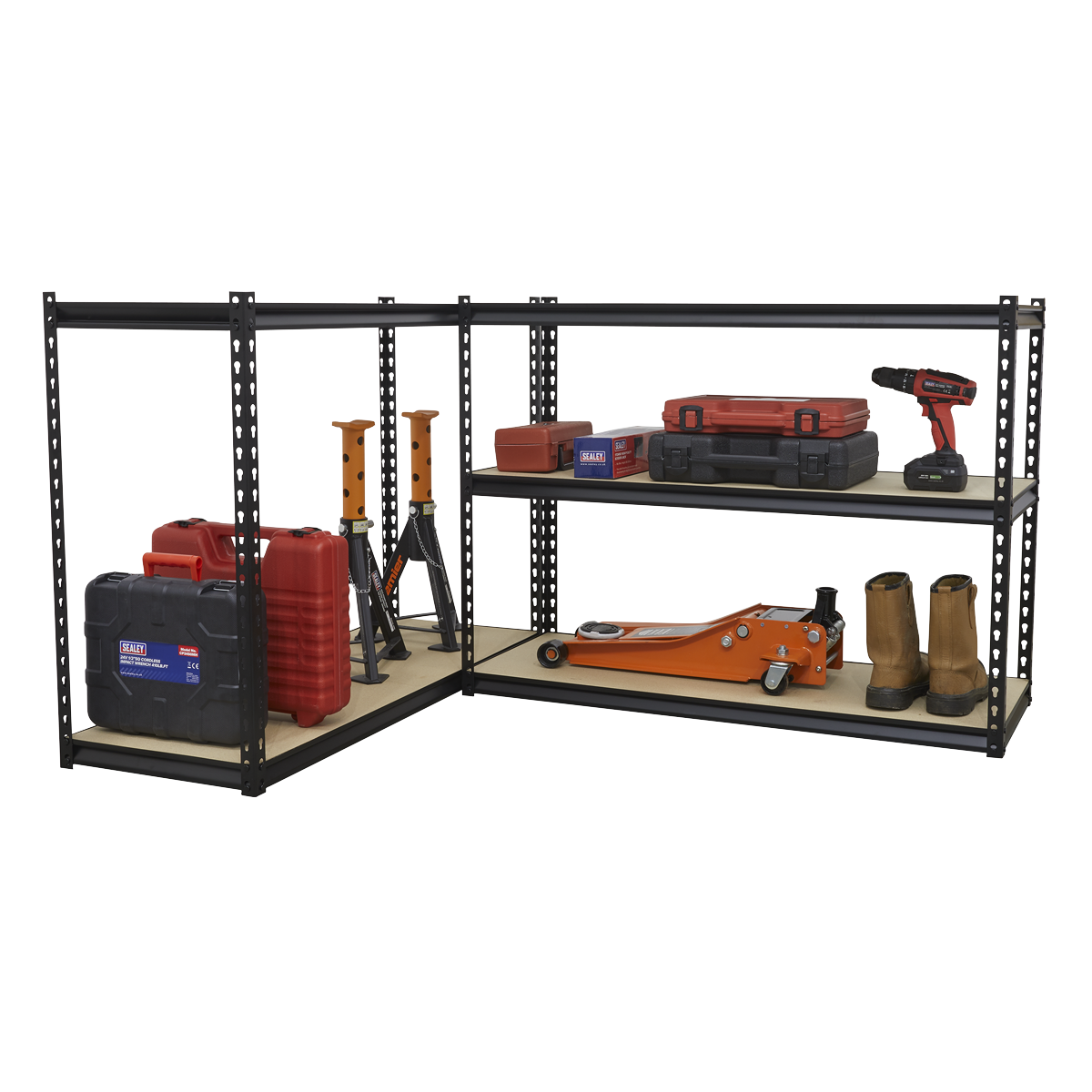 Sealey AP1200R Racking Unit with 5 Shelves 220kg Capacity Per Level