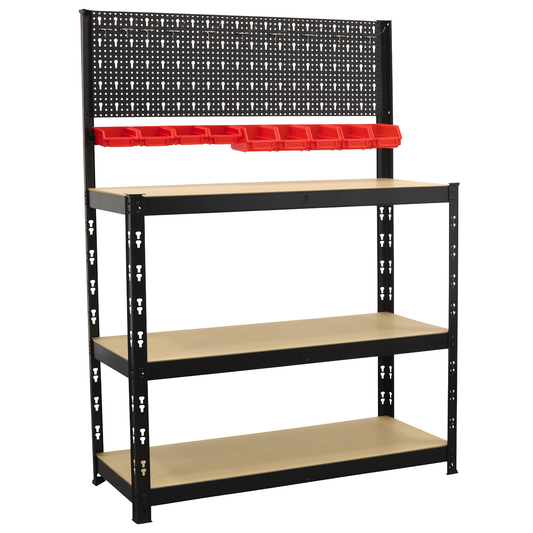 Sealey AP12601 Steel Workbench with Pegboard 1m