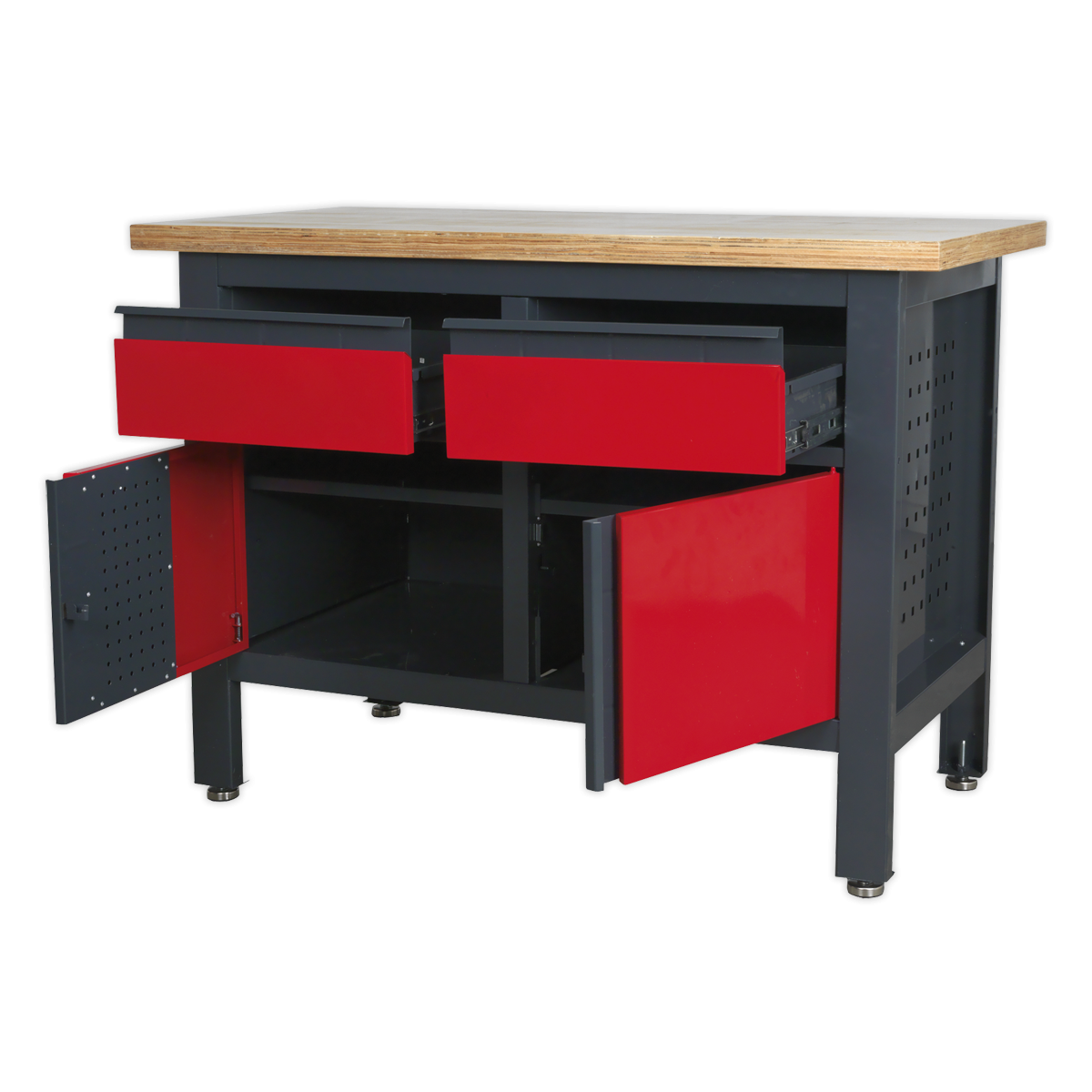 Sealey AP1372A Workbench with 2 Drawers & 2 Cupboards