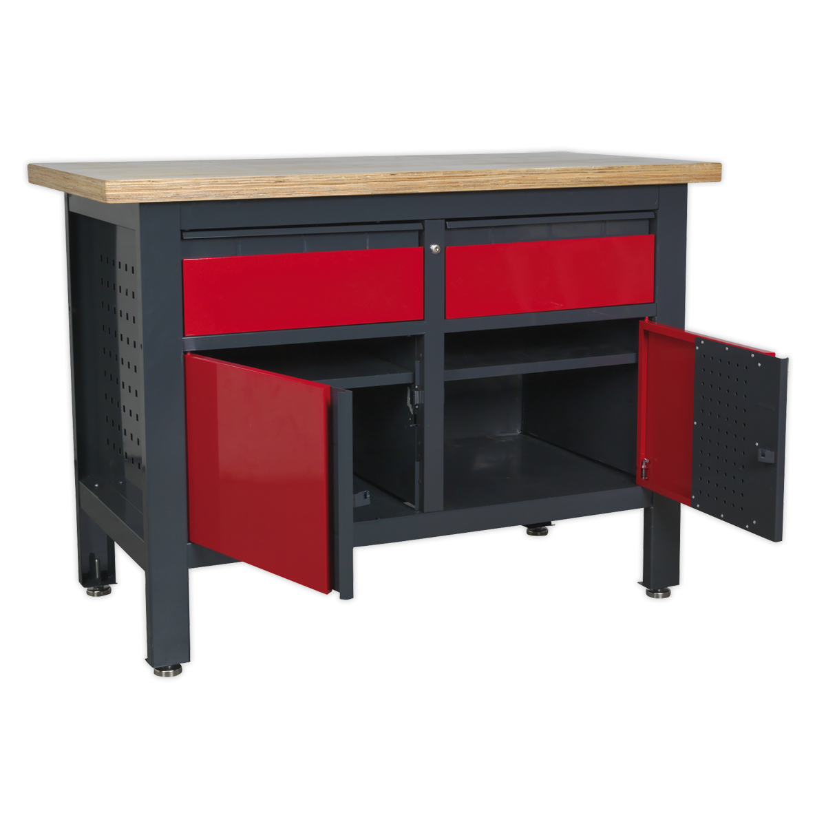 Sealey AP1372A Workbench with 2 Drawers & 2 Cupboards