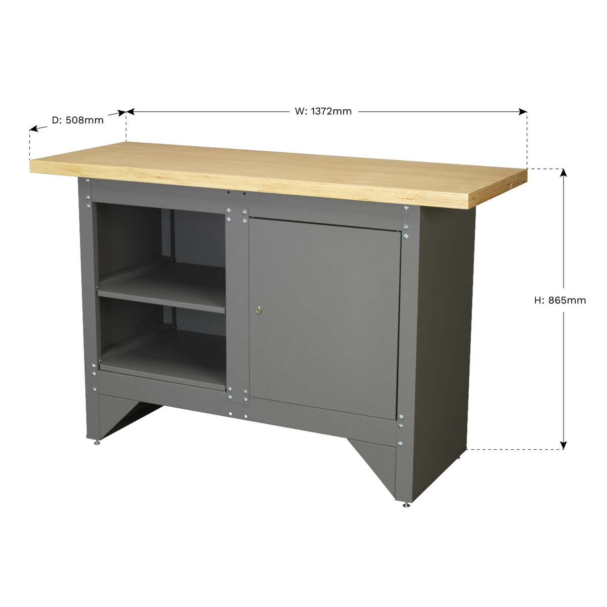 Sealey AP2010 Heavy-Duty Workbench with Cupboard