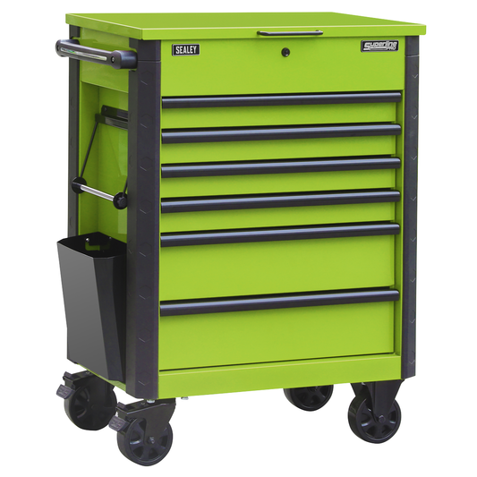 Sealey AP266HV Superline Pro® Tool Trolley 6 Drawer - Green