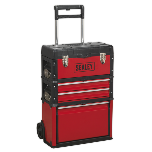 Sealey AP548 Mobile Steel/Composite Toolbox with 3 Compartments