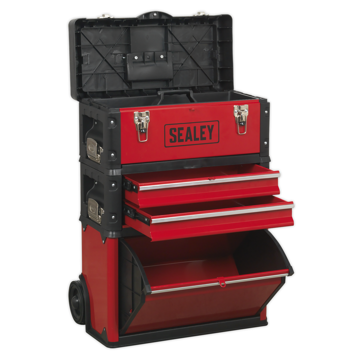 Sealey AP548 Mobile Steel/Composite Toolbox with 3 Compartments
