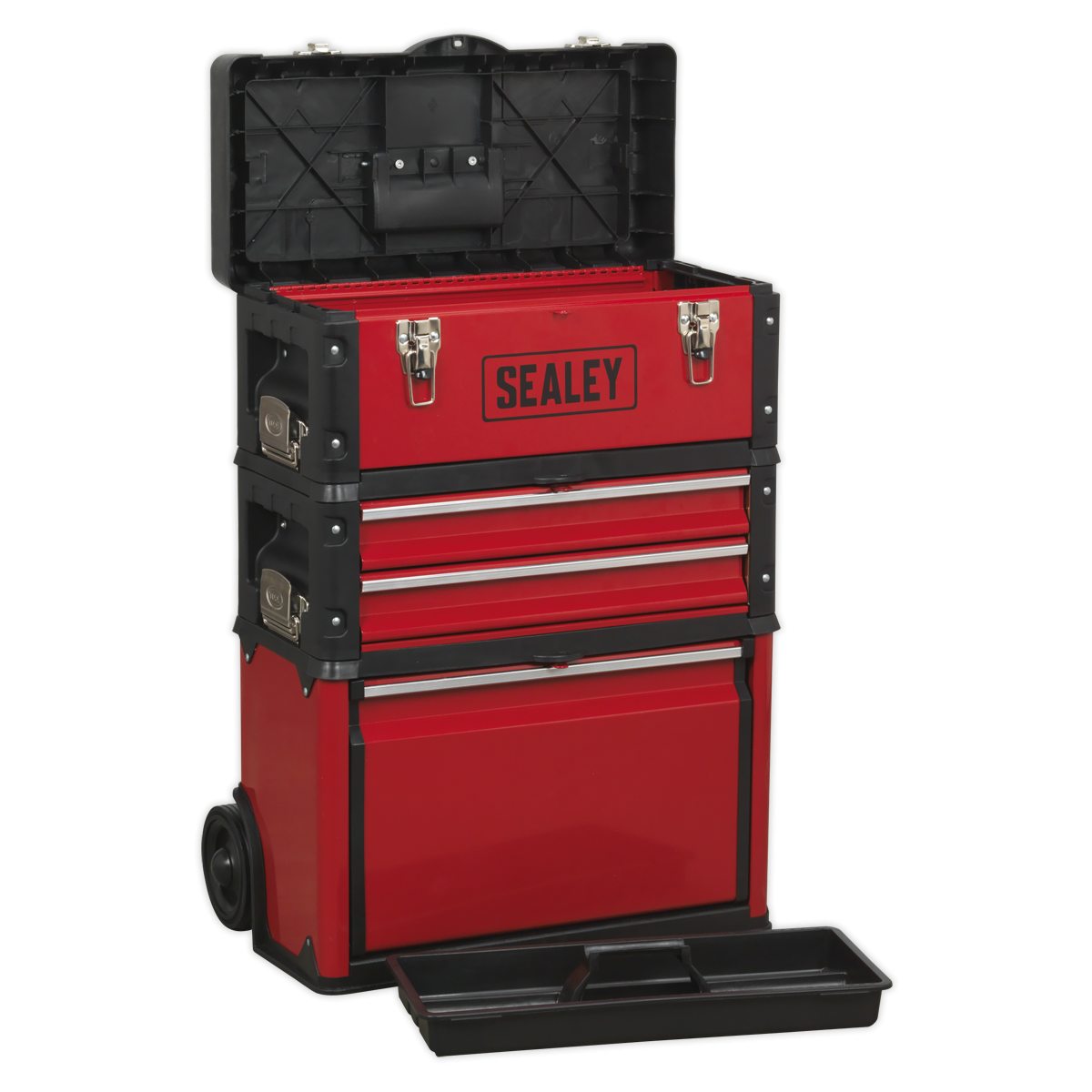 Sealey AP548 Mobile Steel/Composite Toolbox with 3 Compartments