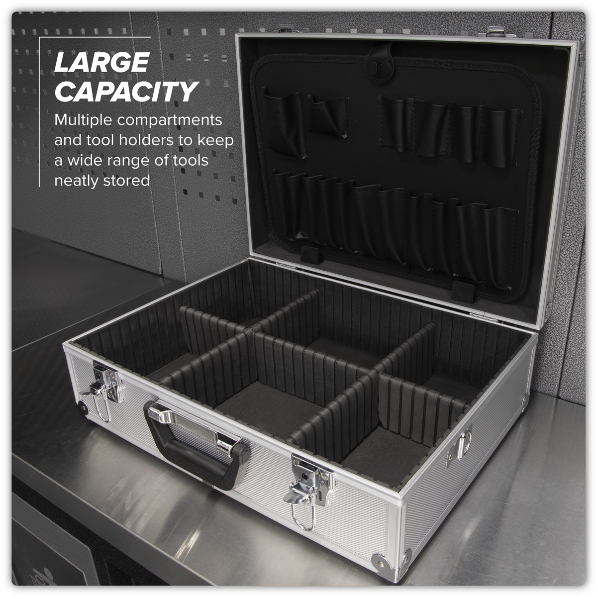 Sealey AP603 Aluminium Tool Case with Square Edges