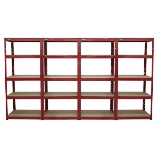 Sealey AP6150COMBO Racking Unit with 5 Shelves 150kg Capacity Per Level - Set of 4