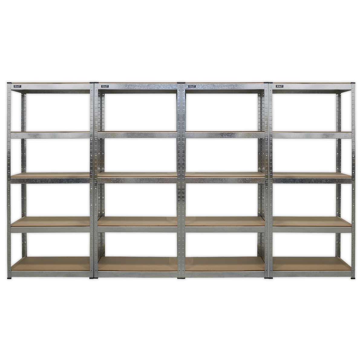 Sealey AP6150GSCOMBO Racking Unit 5 Shelf 150kg Capacity Per Level - Set of 4