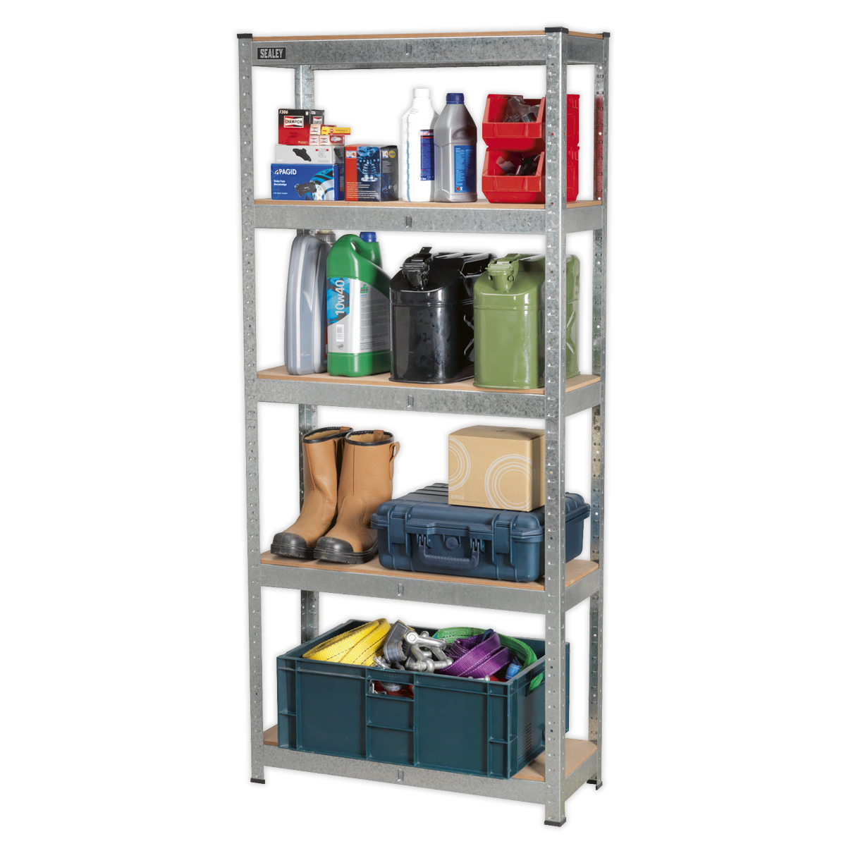 Sealey AP6150GS Racking Unit with 5 Shelves 150kg Capacity Per Level