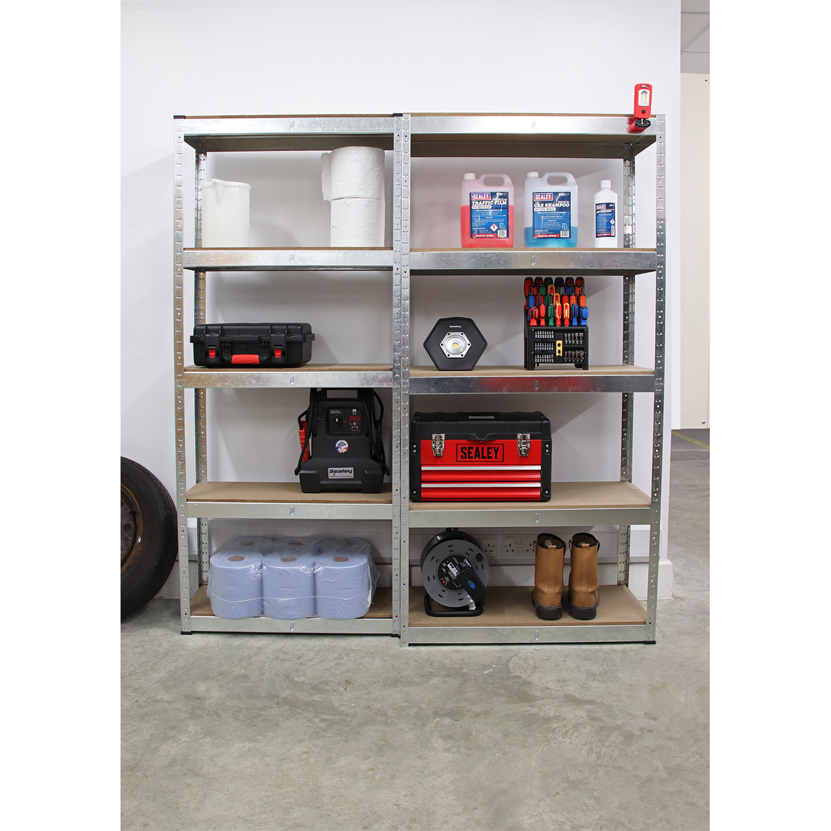 Sealey AP6350GS Racking Unit with 5 Shelves 350kg Capacity Per Level