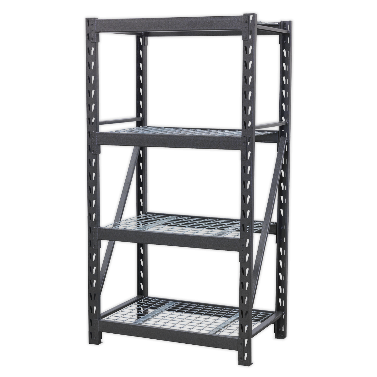 Sealey AP6372 Heavy-Duty Racking Unit with 4 Mesh Shelves 640kg Capacity Per Level
