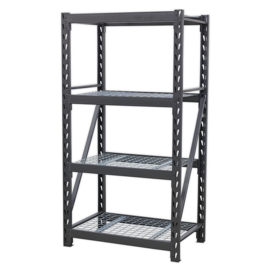 Sealey AP6372 Heavy-Duty Racking Unit with 4 Mesh Shelves 640kg Capacity Per Level