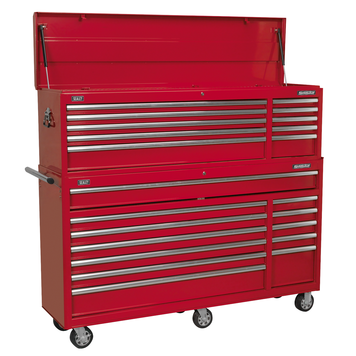 Sealey AP66COMBO2 Topchest & Rollcab Combination 23 Drawer with Ball-Bearing Slides - Red