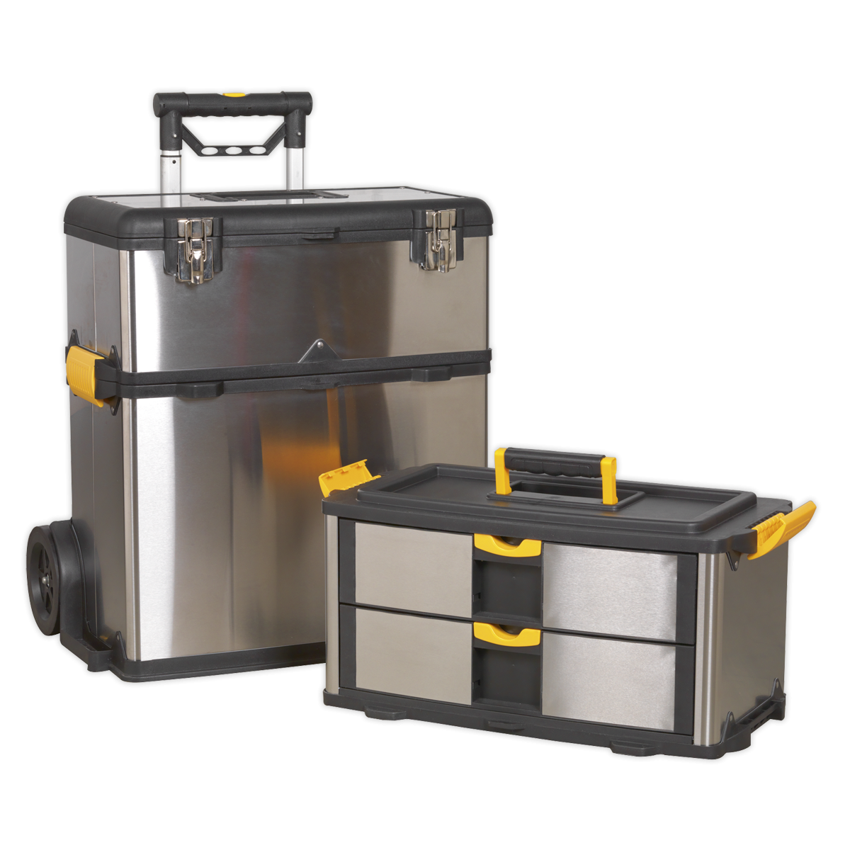 Sealey AP855 Mobile Stainless Steel/Composite Toolbox with 3 Compartments