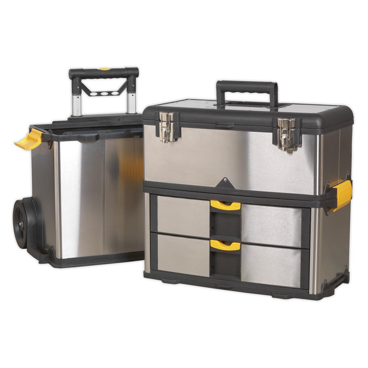 Sealey AP855 Mobile Stainless Steel/Composite Toolbox with 3 Compartments