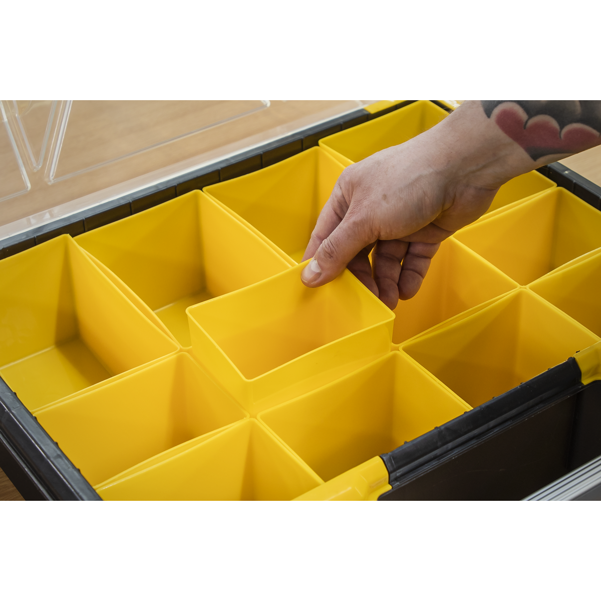 Sealey APAS12R Parts Storage Case with 12 Removable Compartments 490mm
