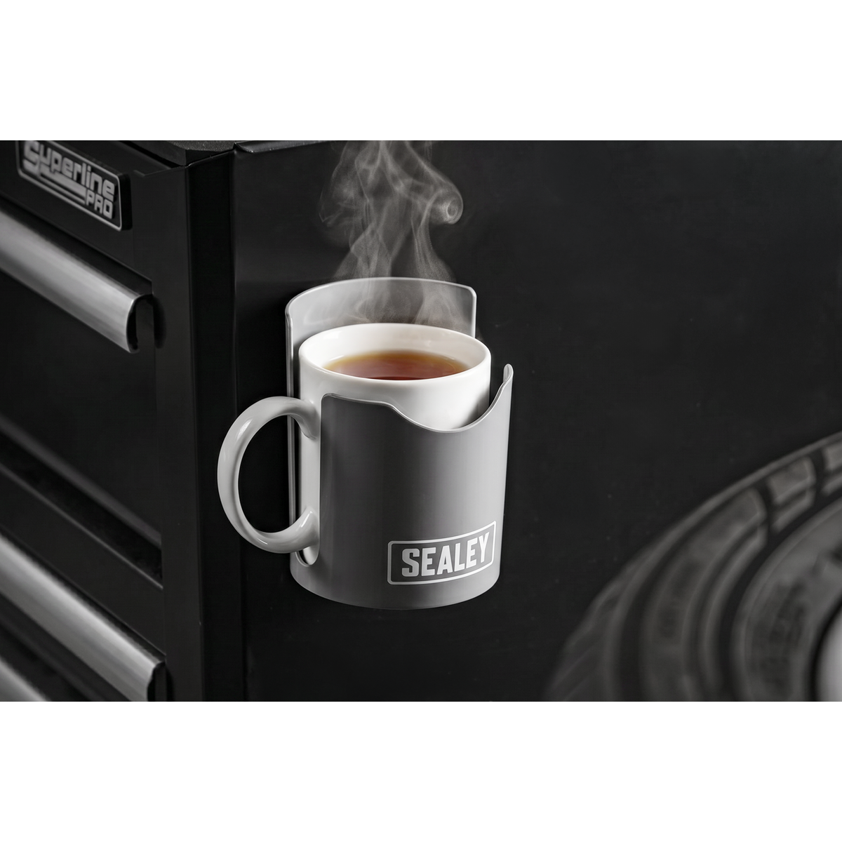Sealey APCHG Magnetic Cup/Can Holder - Grey