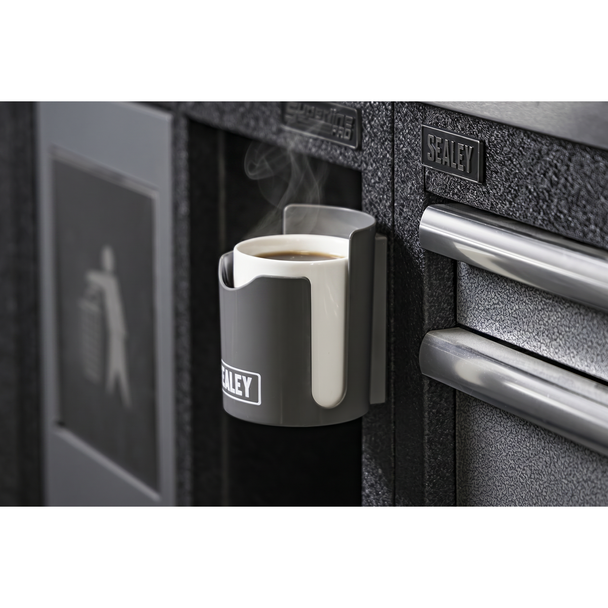 Sealey APCHG Magnetic Cup/Can Holder - Grey