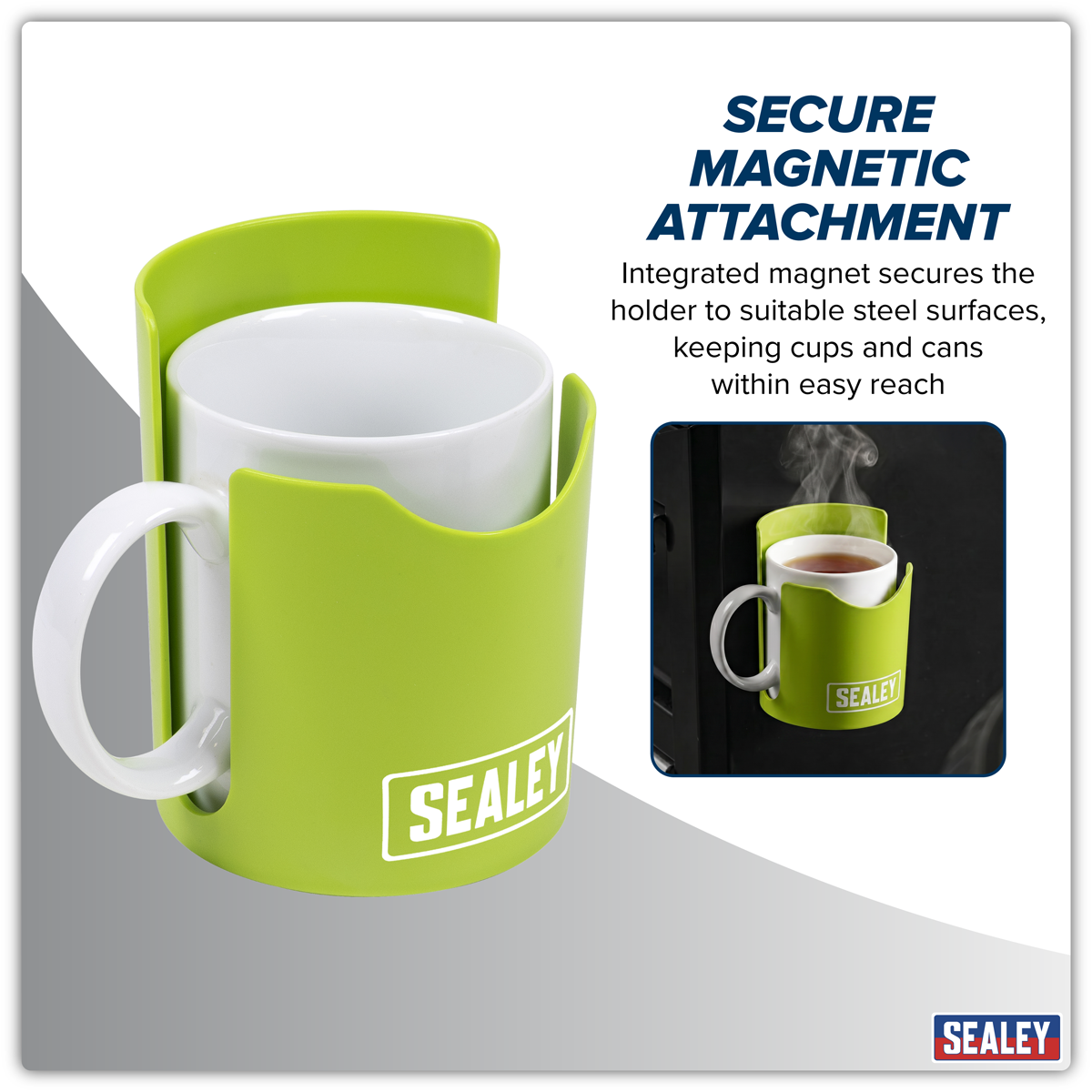 Sealey APCHHV Magnetic Cup/Can Holder - Green