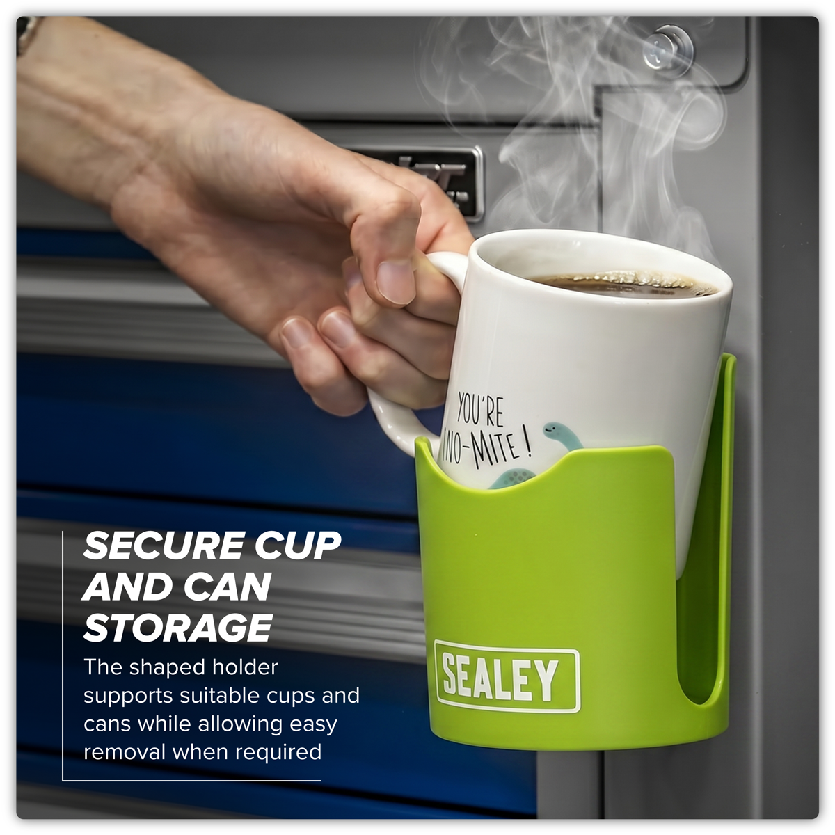 Sealey APCHHV Magnetic Cup/Can Holder - Green