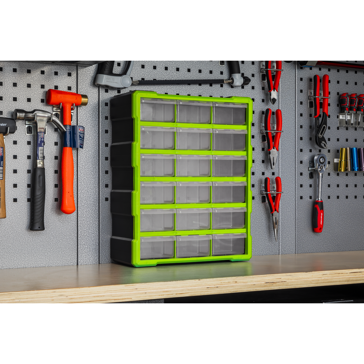 Sealey APDC18HV Cabinet Box 18 Drawer - Green/Black