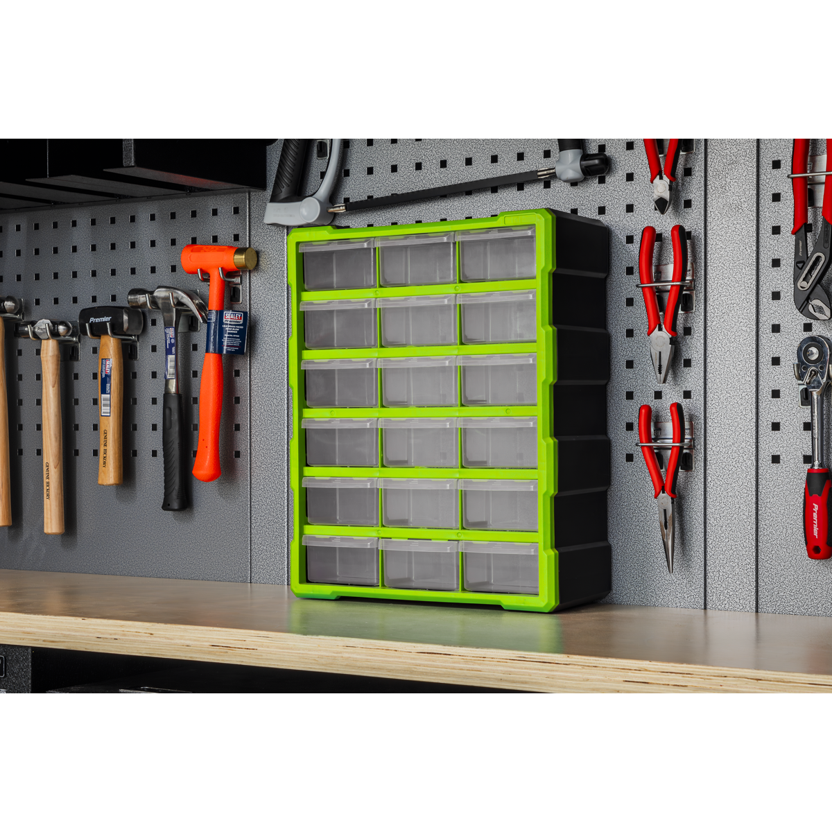 Sealey APDC18HV Cabinet Box 18 Drawer - Green/Black