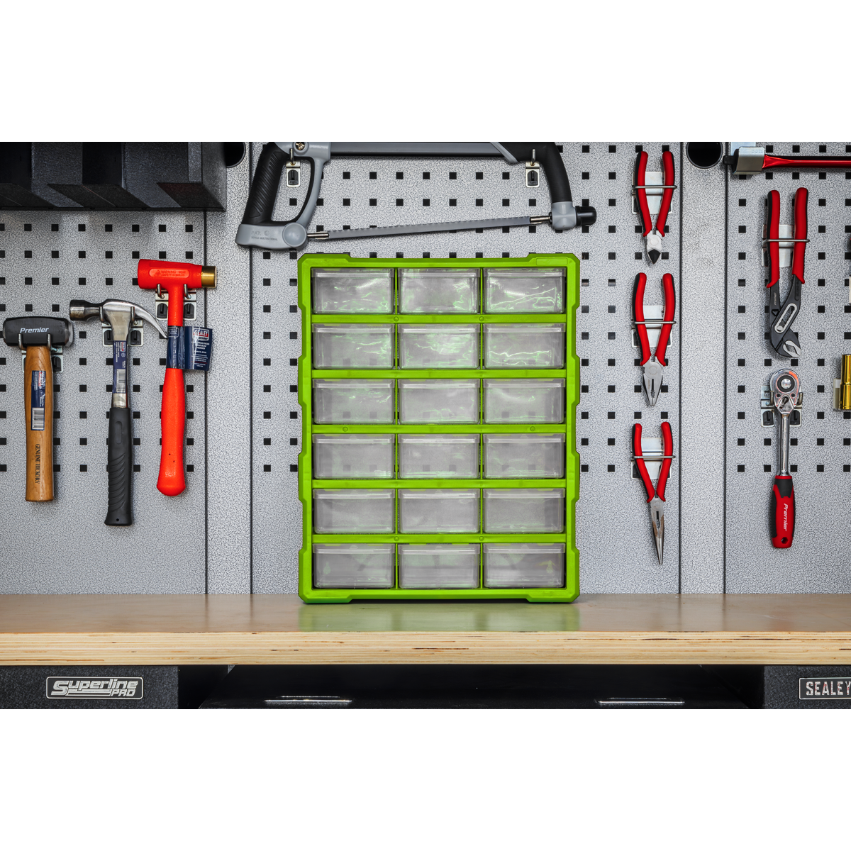Sealey APDC18HV Cabinet Box 18 Drawer - Green/Black