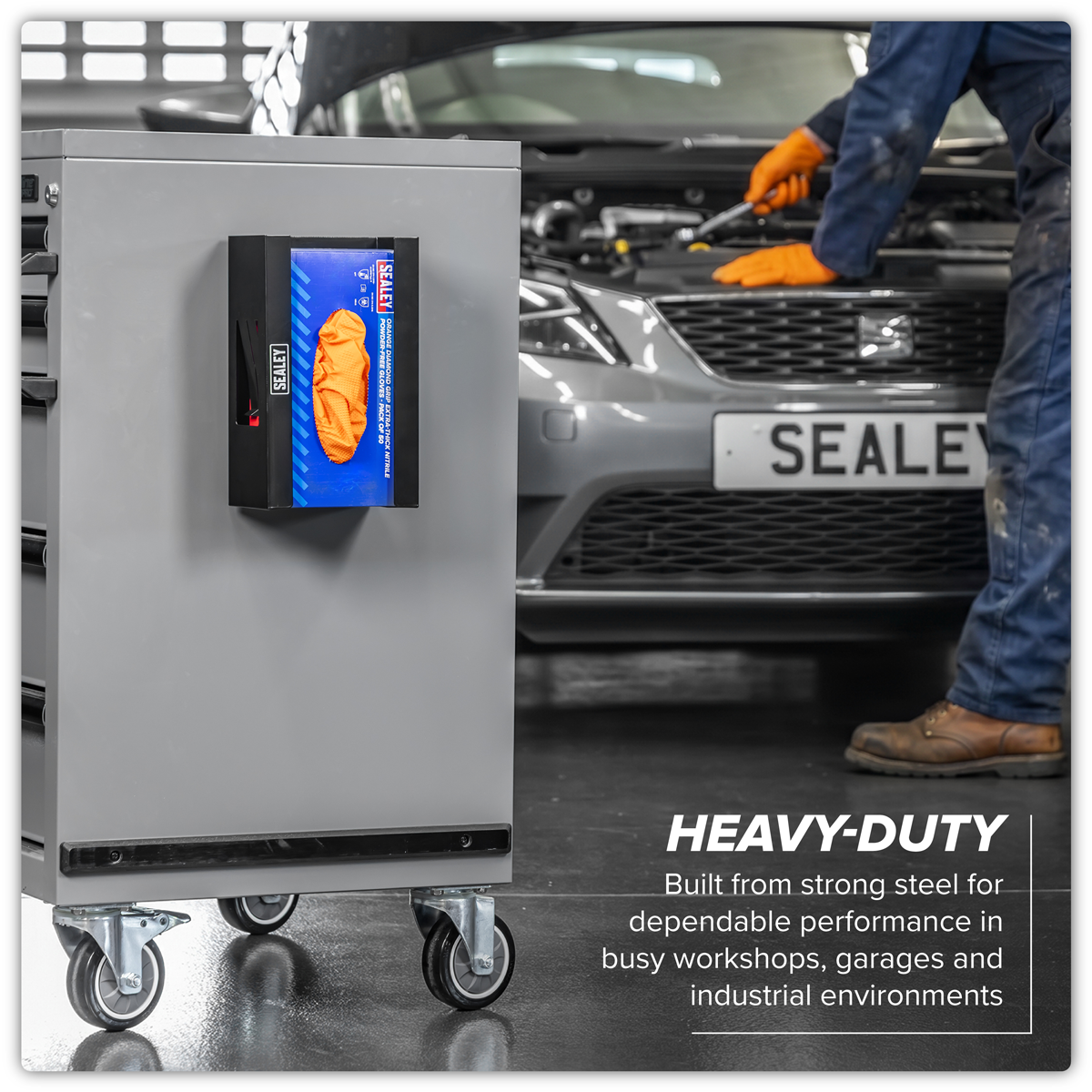 Sealey APGDB Magnetic Glove Dispenser - Black