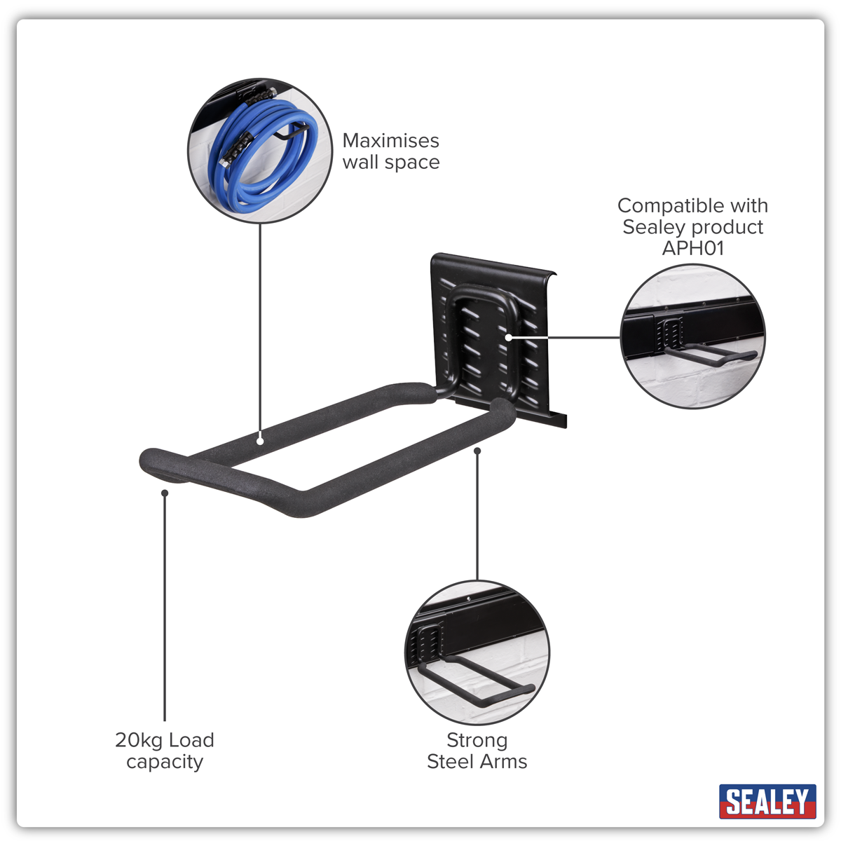 Sealey APH07 Closed End Storage Hook